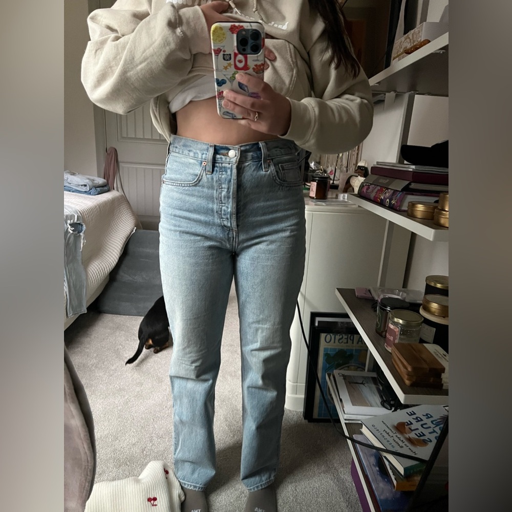 Denim Forum high rise jeans. Good condition!